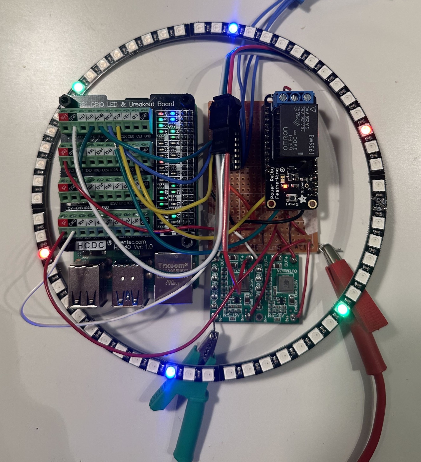 Board layout and LED test