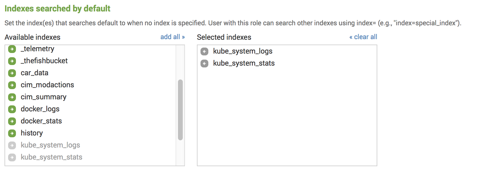 Splunk - Indexes searched by default
